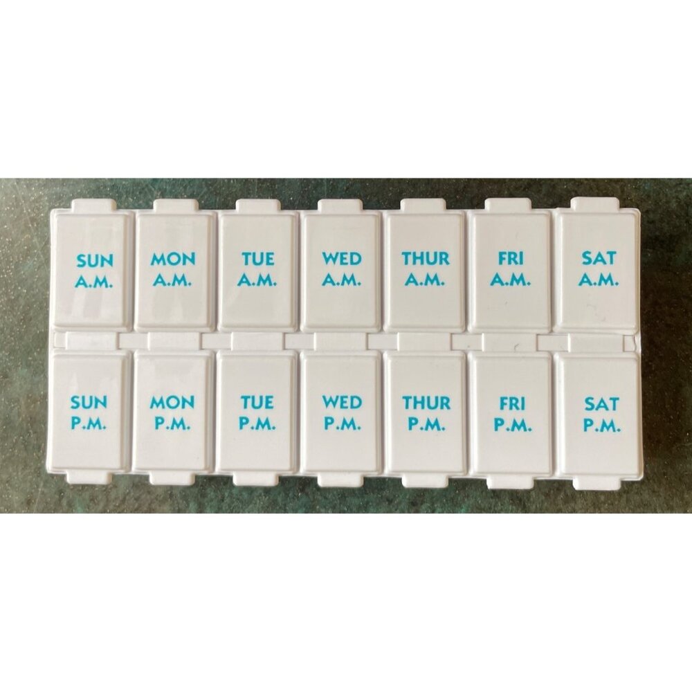 Seroquel Weekly Pill Organizer AM/PM Compartments Pharmaceutical Advertising - Picture 2 of 3